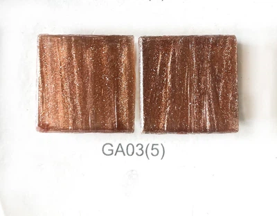 Лист мозаики Picaso Gold Star 20x20 светло-коричневый с медным блеском, 225 шт. (GА 03)