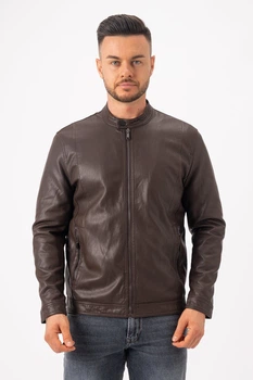 Куртка из экокожи K.O.R 6628 Коричневый (coffee) M