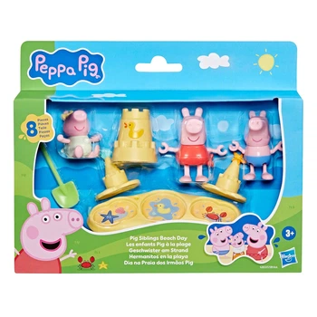 Игровой набор Peppa Figurines Три маленькие свинки на пляже 3 фигурки 5 аксессуаров