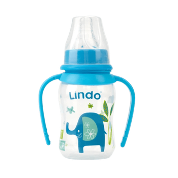 Пляшечка для годування з латексною соскою Lindo Li 166 125 мл Синій shop (2000999705205)
