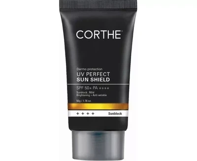 Антивозрастной солнцезащитный крем с освещающим эффектом Corthe Dermo Protection UV Perfect Sun Shield SPF 50+ PA 50 g
