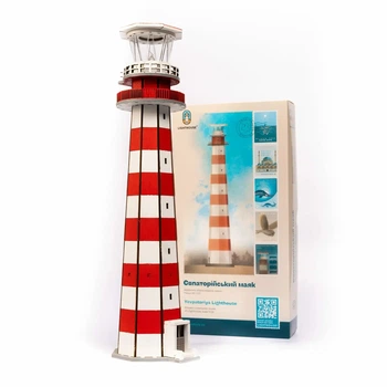 Збірна дерев'яна модель Lighthouse Євпаторійський маяк Україна Крим