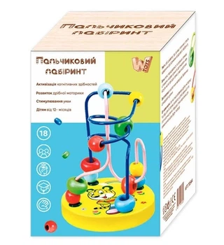 Пальчиковий лабіринт 70544 "WToys", дерев`яний, в коробці