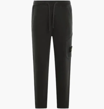 Брюки мужские Stone Island Organic Cotton Diagonal Fleece Old Effect Cargo Black XL Чорний 811561141-V0029