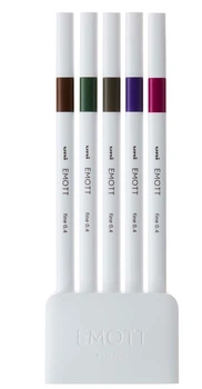 Zestaw cienkopisów Uni Emott Vintage Color 0.4 mm 5 kolorów (4902778248300)