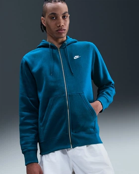 Толстовка чоловіча Nike Club Bb Fz M Бірюзовий FN3861-301