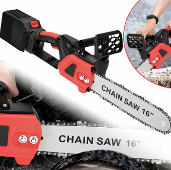 Акумуляторна ланцюгова пила Chain Saw 16″ 36V 40 см 6.0 Ah з 2 АКБ Безключове натягування Автоматичне змащення Електропила для дров саду