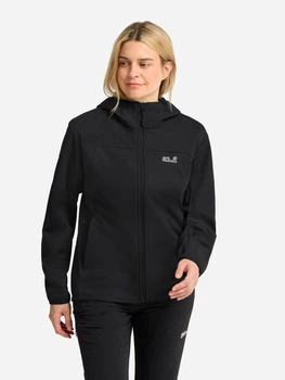 Спортивна вітровка з капюшоном жіноча Jack Wolfskin A66370-6000 S Чорна (4064886761154)