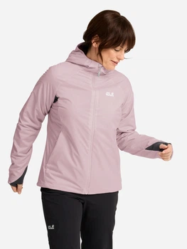 Спортивная ветровка с капюшоном женская Jack Wolfskin A66384-H0134 S Розовая (4064886764711)