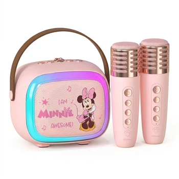 Портативна колонка Disney MK18 з мікрофоном 8W Pink