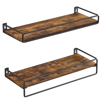 Універсальний комплект кухонних поличок на стіну Songmics 40x15,5x5 см + 40x15,5x9 см LWS441B01