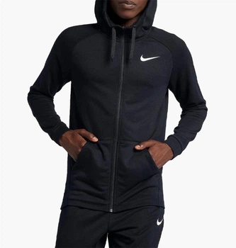 Кофта чоловіча Nike Dry Full Zip Men`S Training Hoodie S Чорно-білий DB4206-010