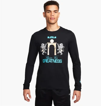 Лонгслив мужской Nike T-Shirtlebron L Черный FQ4908-010