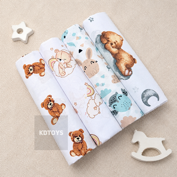 Набор детских пеленок бязь 4 шт универсальные - 90 х 110 см набор пеленок из хлопка для девочки / для мальчика (ST229)