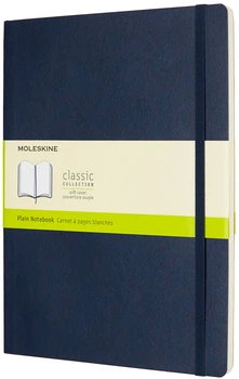 Notatnik Moleskine Classic 19 x 25 cm 192 strony bez linii Szafirowy, miękka okładka (8055002854788)