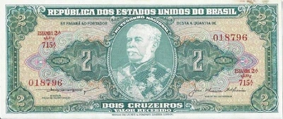 Бразилія 2 крузейро 1956 рік Банкноти світу UNC