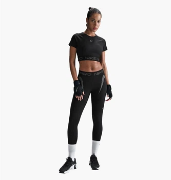 Спортивний топ жіночий Nike Np Dri-Fit Ss Crop Top Tt Gx Black L Чорний HM6369-010