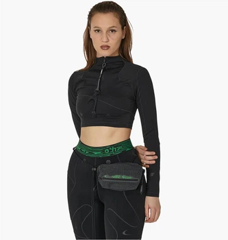 Спортивний топ жіночий Nike Off-White Longsleeve Top M Чорний DV5558-010