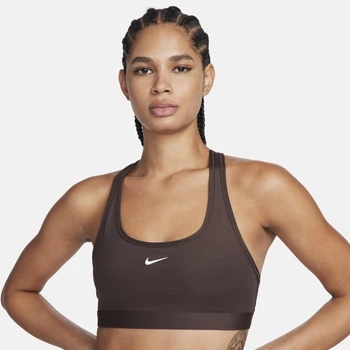 Спортивний топ жіночий Nike Swoosh Light Support M Коричневий DX6817-237