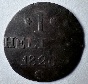 Франкфурт 1 гелер 1820 рік Монети світу
