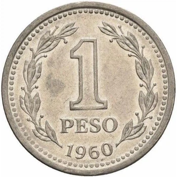 Аргентина 1 песо 1960 рік Монети світу