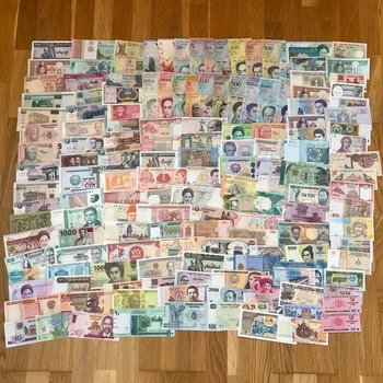 Набір 150 банкнот світу без повторів стан UNC усі різні Європа, Азія, Африка, Америка