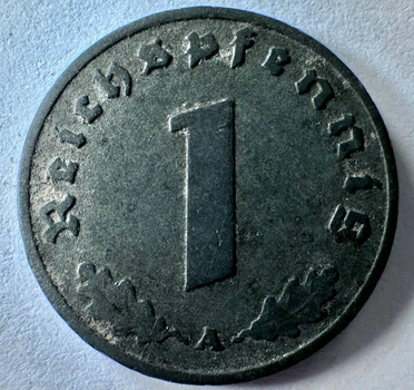 Німеччина Мітка монетного двору "А" - Берлін 1 рейхспфеніг 1942 рік Монети світу
