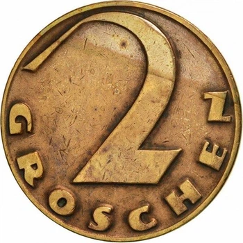 Австрія 2 гроша 1928 рік Монети світу