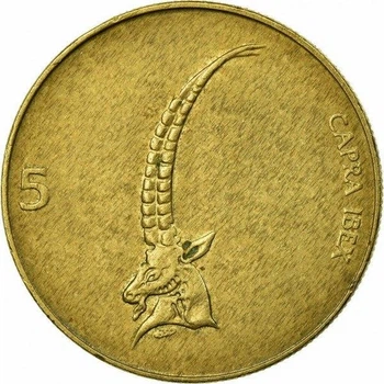 Словенія 5 толарів 1994 рік Монети світу