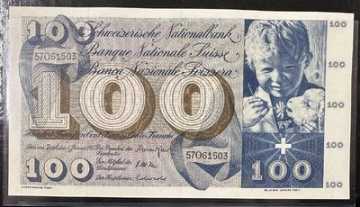Швейцарія 100 Франків 1973 рік Дуже рідкісна Банкноти світу