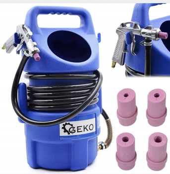Пескоструйный аппарат пневматический Geko G02270 10 л с сифоном и набором керамических сопел для очистки металла от ржавчины и краски