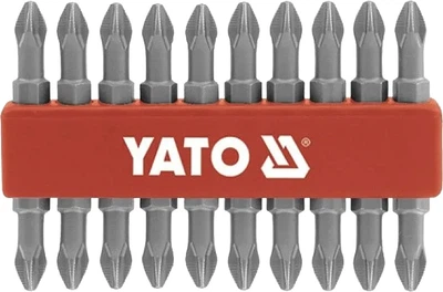 Викруткові насадки (Yato) PH2/PH2 65 мм, двосторонні, HEX 1/4", 10 шт. (YT-0481)