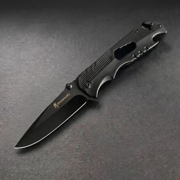 Нож Складной (полуавтоматический) 440С сталь Dark Oxide