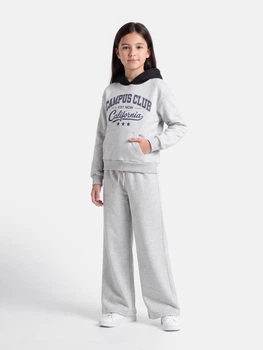 Спортивный костюм худи+штаны для девочки LAWA P-GB02346 158 см Светло-серый меланж shop (2000999563102)