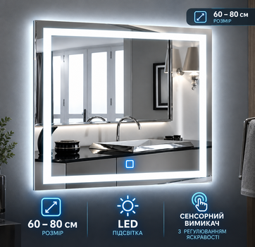 Дзеркало INMIRROR Led-підсвіткою Eco 60*80 см 10 Вт