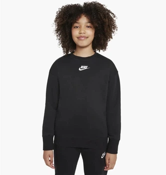 Детской свитшот Nike G Nsw Club Flc Bf Crew Lbr 122-128 СM Черный DD7473-010