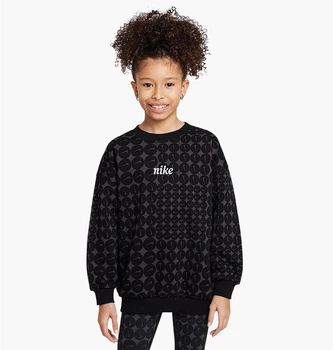 Детский свитшот Nike Sportswear Club Fleece Oversized Crew-Neck S Черный HF8209-010