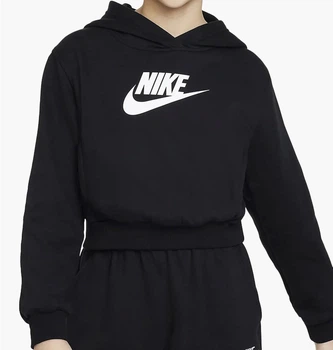 Светр дитячий Nike G Nsw Club Flc Crp Hdy Hbr XL Чорний FD2925-010