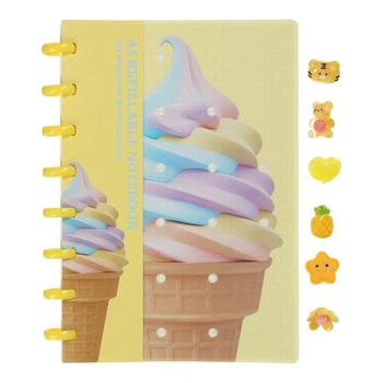 Блокнот А5 офсет 80арк. клітинка пластикова обкладинка на кільцях DDIY SWEETS ZB.12204.3