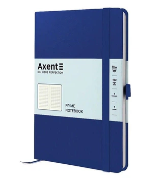 Книга записная Partner Prime 145*210мм 96 л. клетка на резинке Axent 8305-38 синяя 18шт/ящ