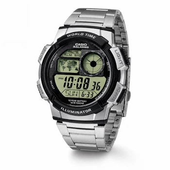 Мужские часы Casio AE-1000WD-1A Серебристые ( AT1141-0392 )