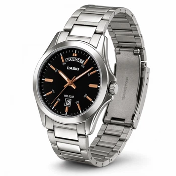 Мужские часы Casio MTP-1370D-1A2 Серебристые ( AT1141-0314 )