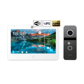 Комплект відеодомофона Neolight MEZZO HD / Solo FHD Wi-Fi 10" TFT сенсорний екран 1024x600, White+Graphite