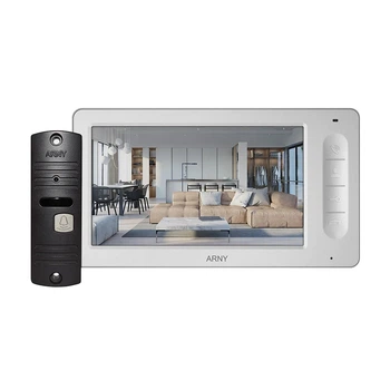 Комплект видеодомофона Arny AVD-705 7" LCD дисплей и цветная камера, White