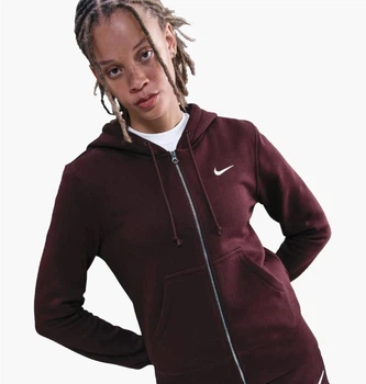 Толстовка жіноча Nike Nsw Phnx Flc Std Fz Hdy Bordo XS Бордовая HJ0995-652