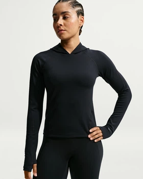 Спортивна кофта жіноча Nike Universa Dri-Fit Slim Hooded Long-Sleeve Top S Чорна IF0738-010