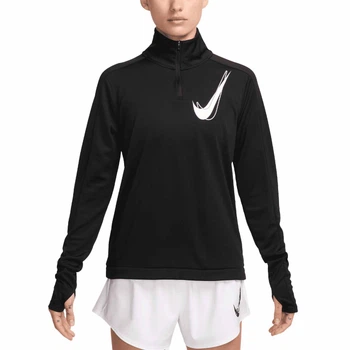Спортивная кофта женская Nike Dri-Fit Swoosh Graphic Shirt S Черная HJ2225-010