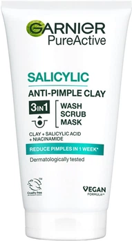 Гель для умывания, скраб, маска для лица Garnier Skin Naturals Чистая кожа 3 в 1 150 мл (3600540565280)