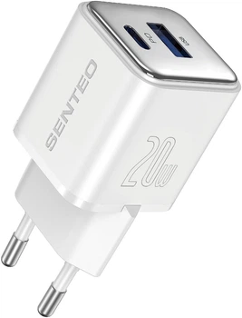 Мережевий зарядний пристрій Senteo N-2 GaN 20 W Білий