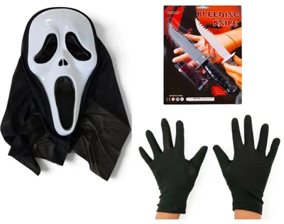 Премиум Набор Крик Ghostface (Маска и нож с перчатками) ABC